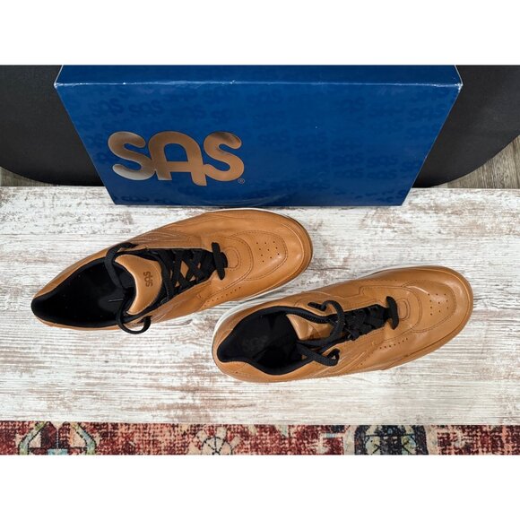 SAS Mens Brown Leather Comfort Journey Lux Walking Shoes Size 11 Medium Width - Picture 3 of 9